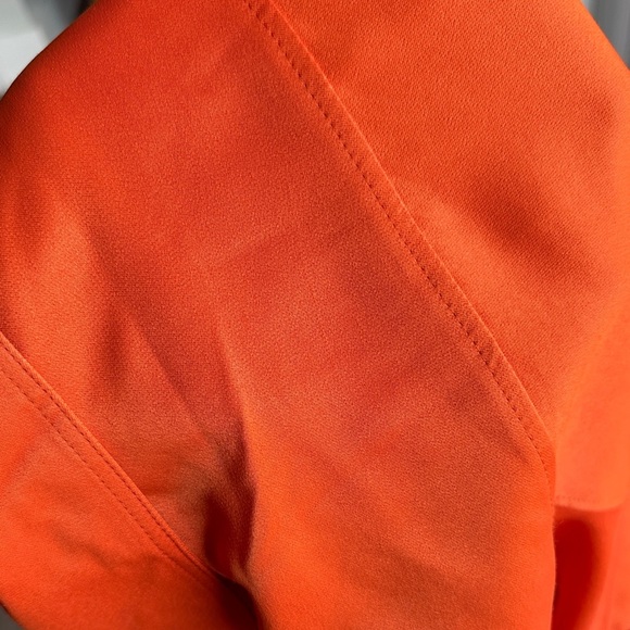 Zara Vibrant Orange Button-Down Shirt 100%Viscose Size S - Picture 4 of 9